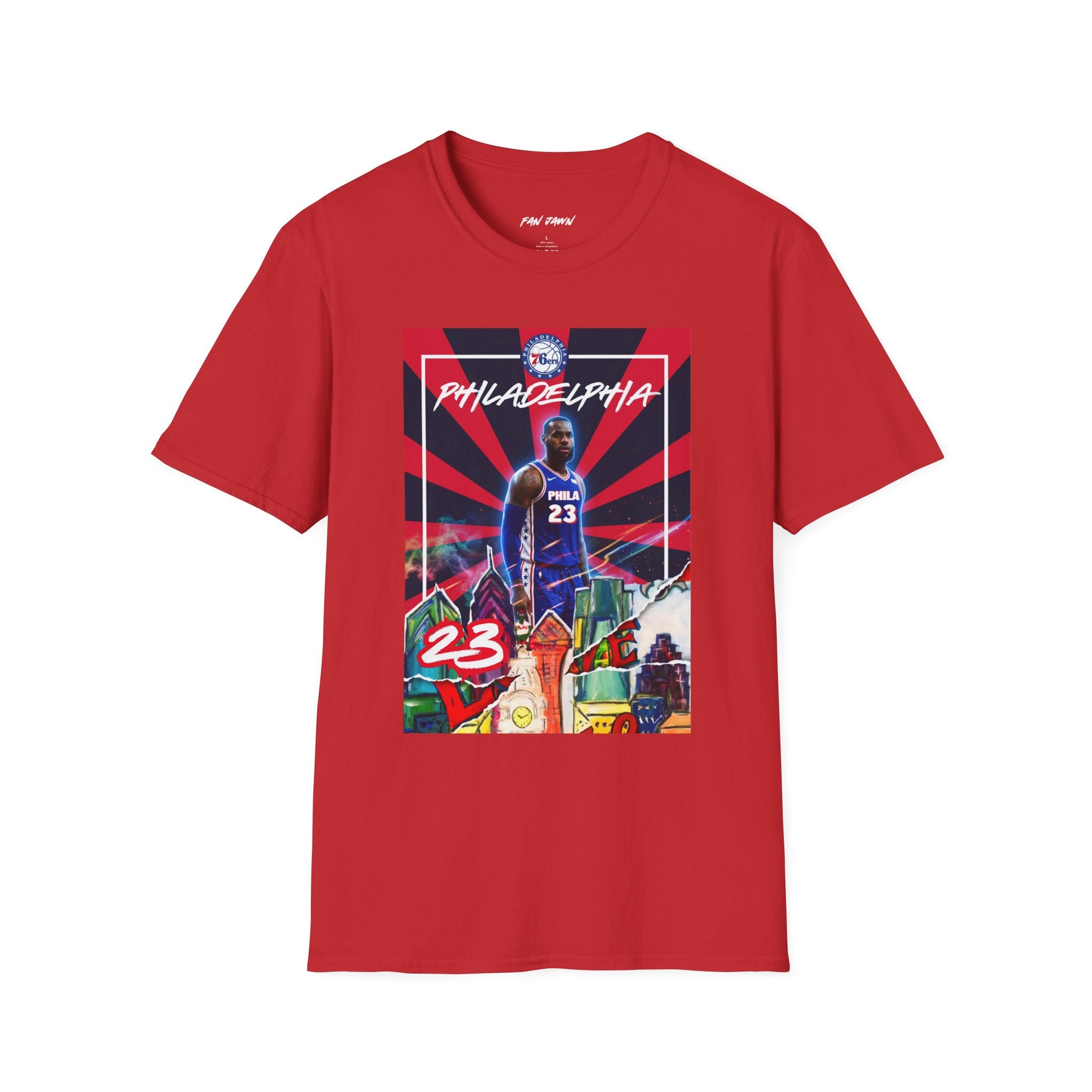 Lebron James Bold Stripes Big Star Unisex Softstyle T-Shirt