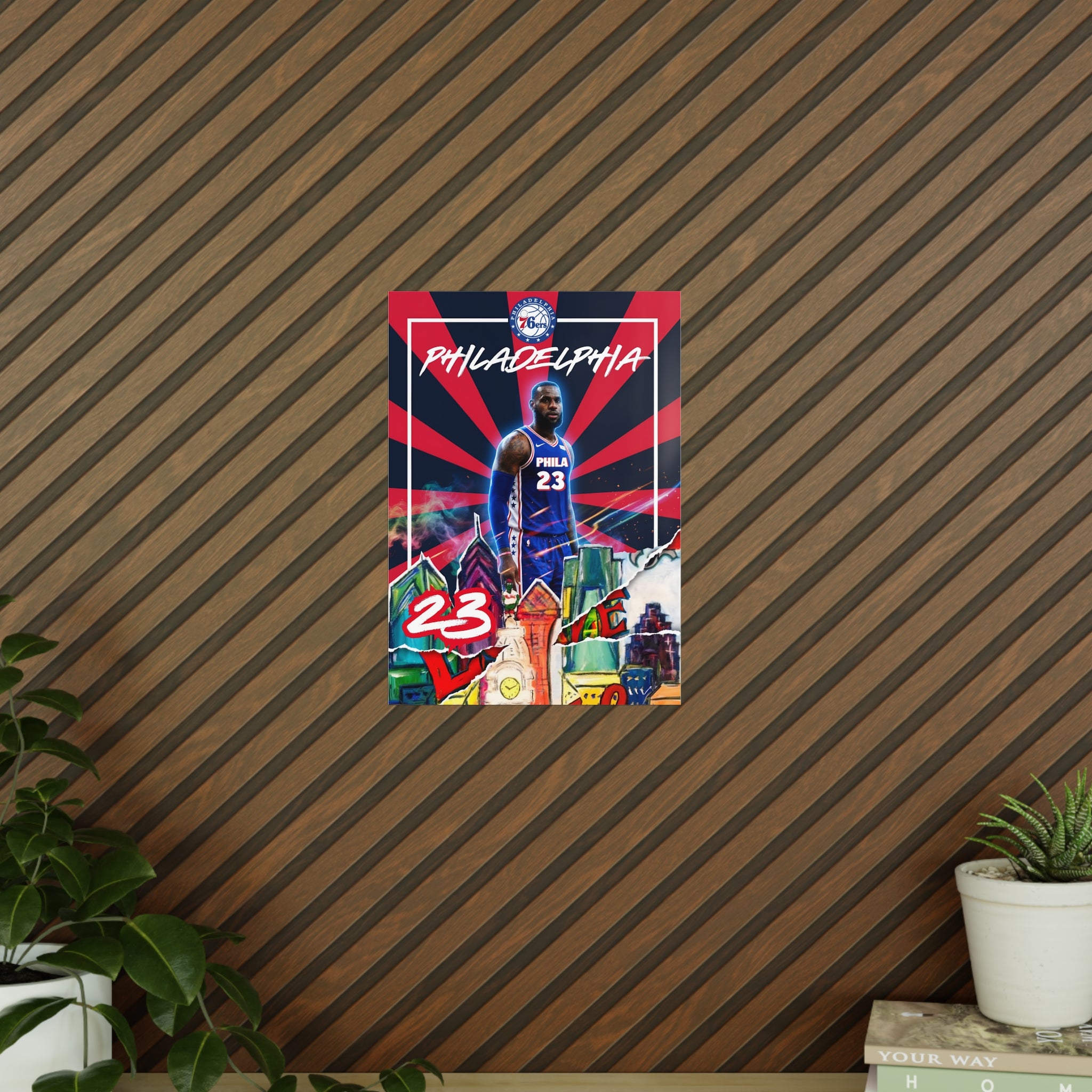 LEBRON IN PHILLY WALL POSTER