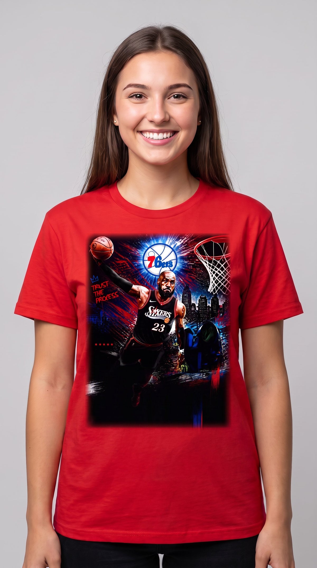KING JAMES — 'Trust The Process' 76ers Graphic Tee