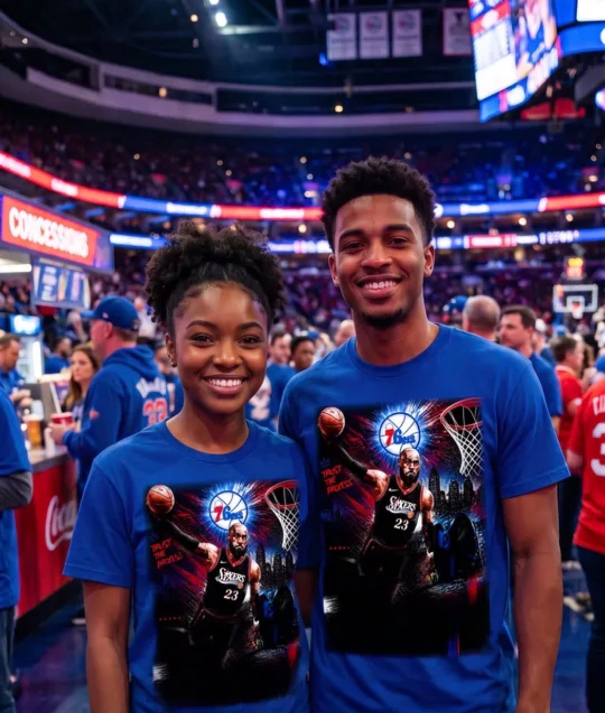 KING JAMES — 'Trust The Process' 76ers Graphic Tee