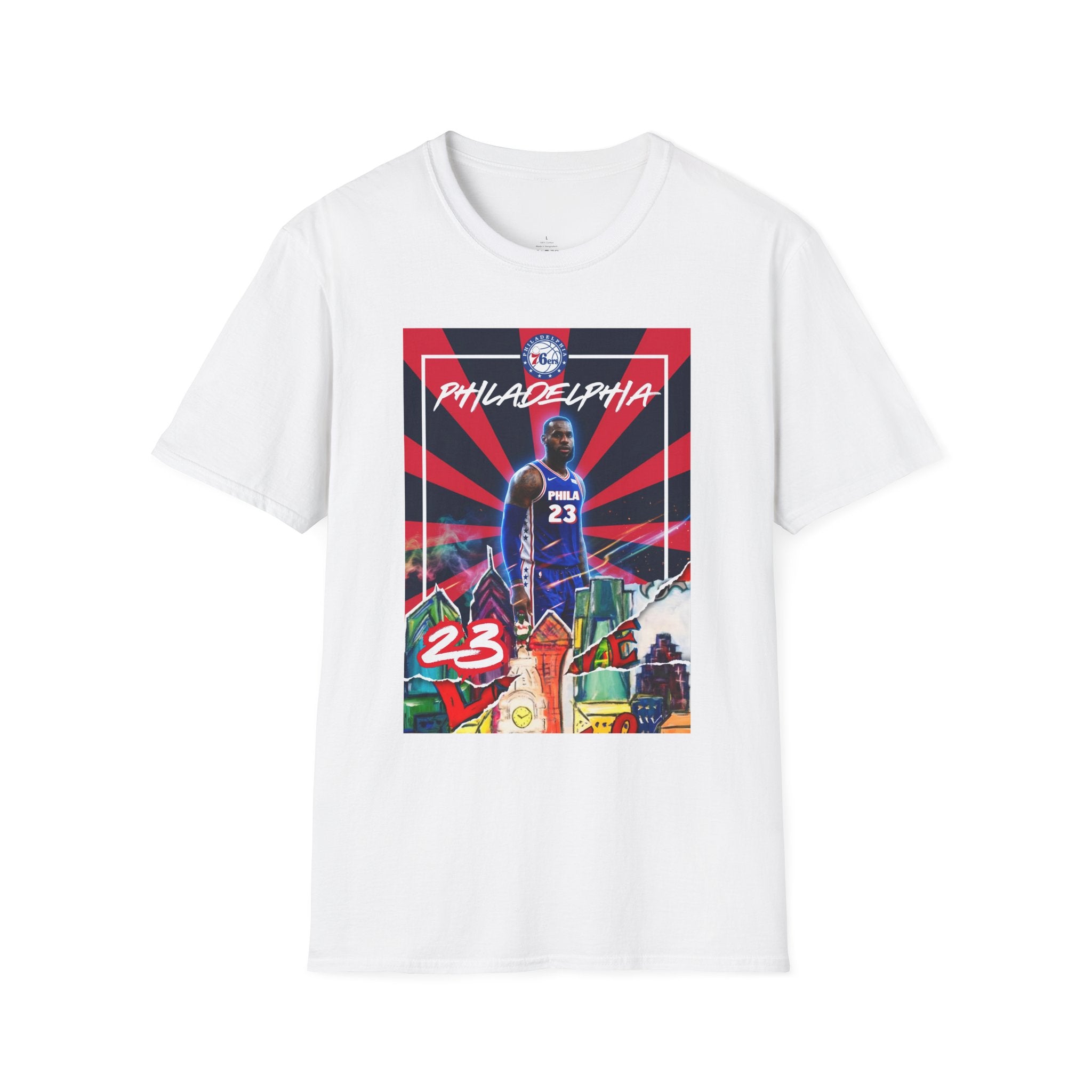 Lebron James Bold Stripes Big Star Unisex Softstyle T-Shirt