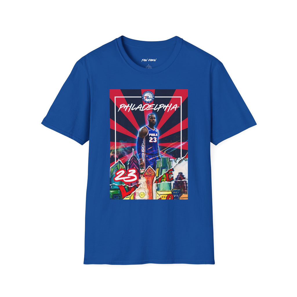 Lebron James Bold Stripes Big Star Unisex Softstyle T-Shirt