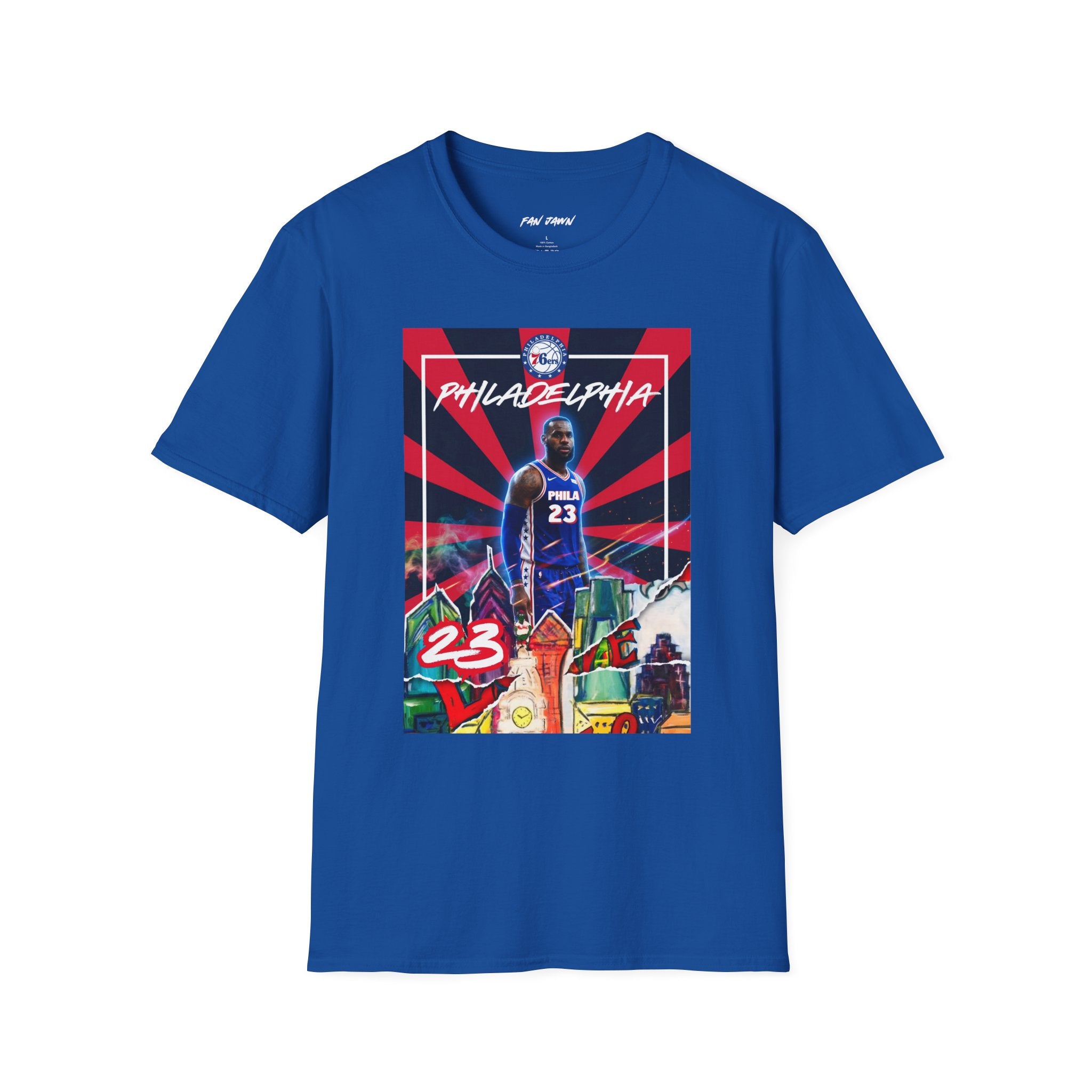 Lebron James Bold Stripes Big Star Unisex Softstyle T-Shirt
