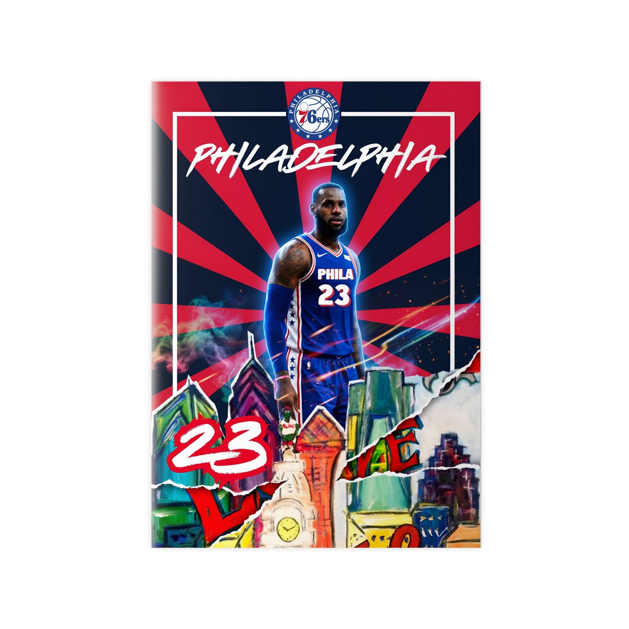 LEBRON IN PHILLY WALL POSTER