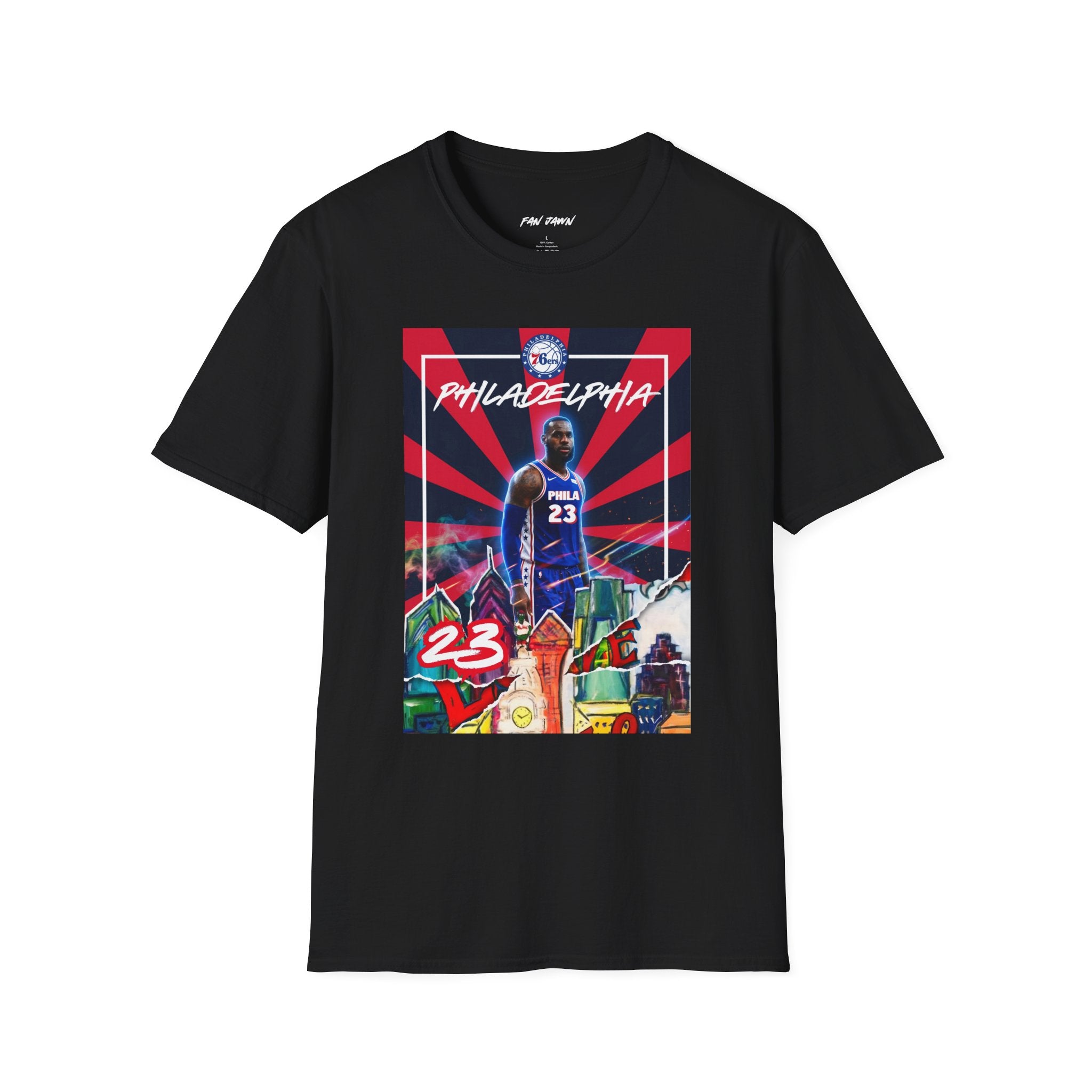 Lebron James Bold Stripes Big Star Unisex Softstyle T-Shirt